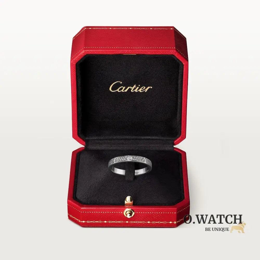 BAGUE CARTIER LOVE PETIT MODÈLE PAVÉ WHITE GOLD bague
