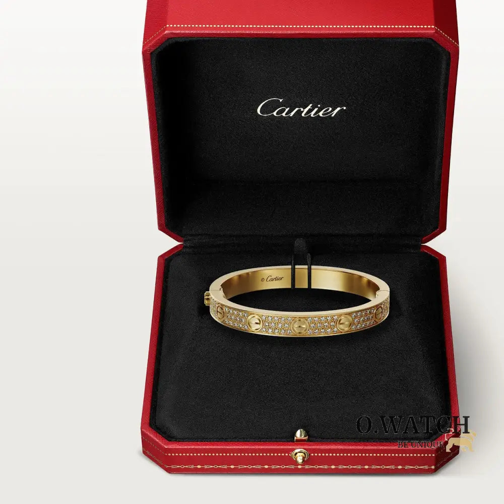 BRACELET CARTIER LOVE MODÉLE CLASSIQUE PAVÉ GOLD Bracelet Cartier