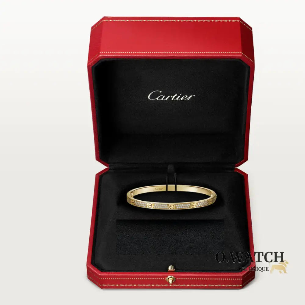 BRACELET CARTIER LOVE PETIT MODÉLE CLASSIQUE PAVÉ GOLD Bracelet Cartier
