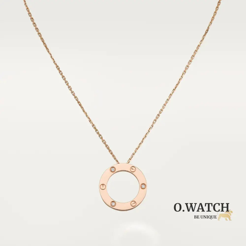 COLLIER CARTIER PENDENTIF LOVE 3 DIAMONDS ROSE GOLD