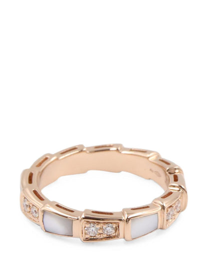 BAGUE SERPENTI Viper Or rose Blanc