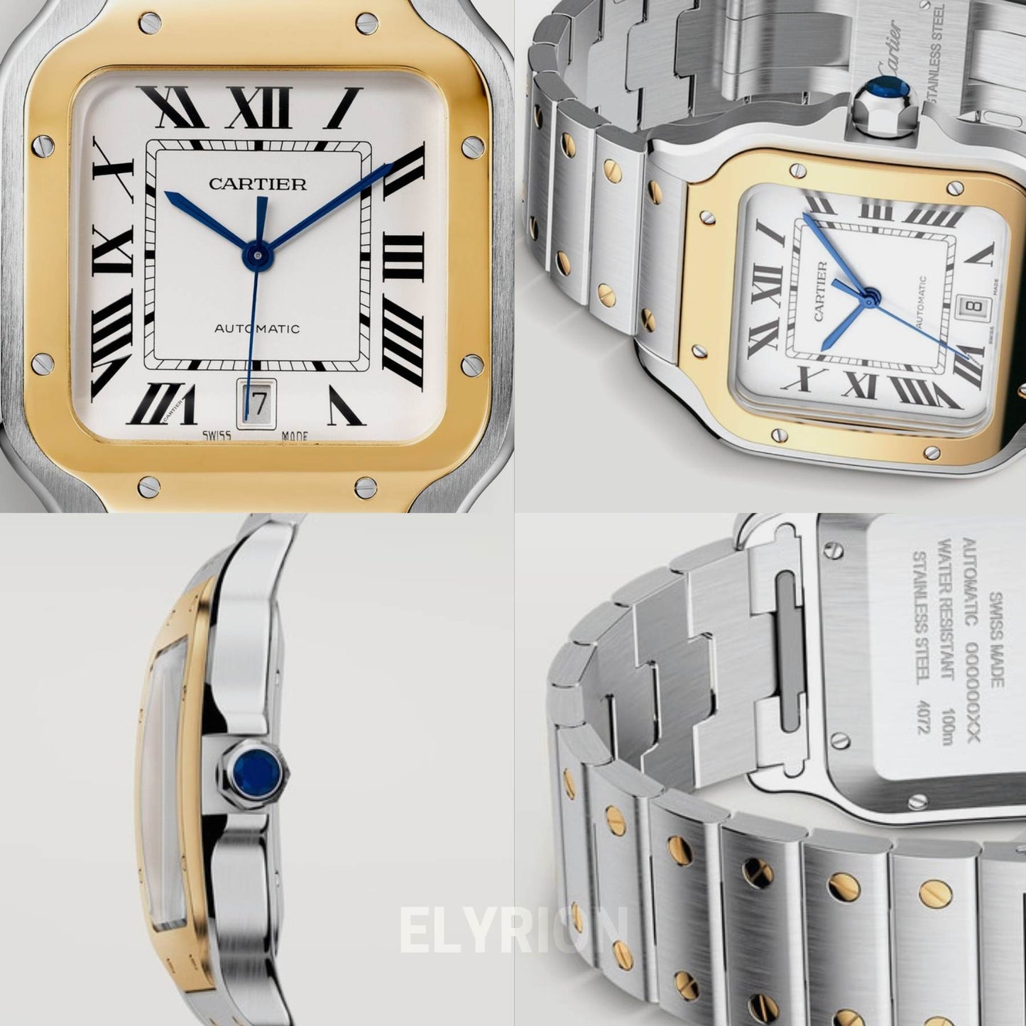 Montre Homme - Cart Santos Acier & Or