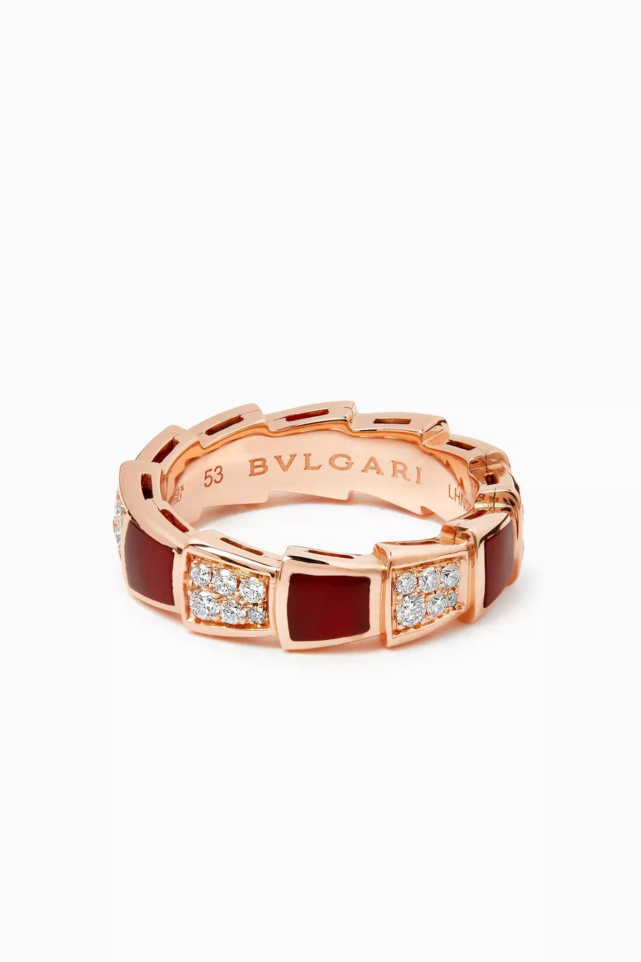 BAGUE SERPENTI Viper Or rose Rouge