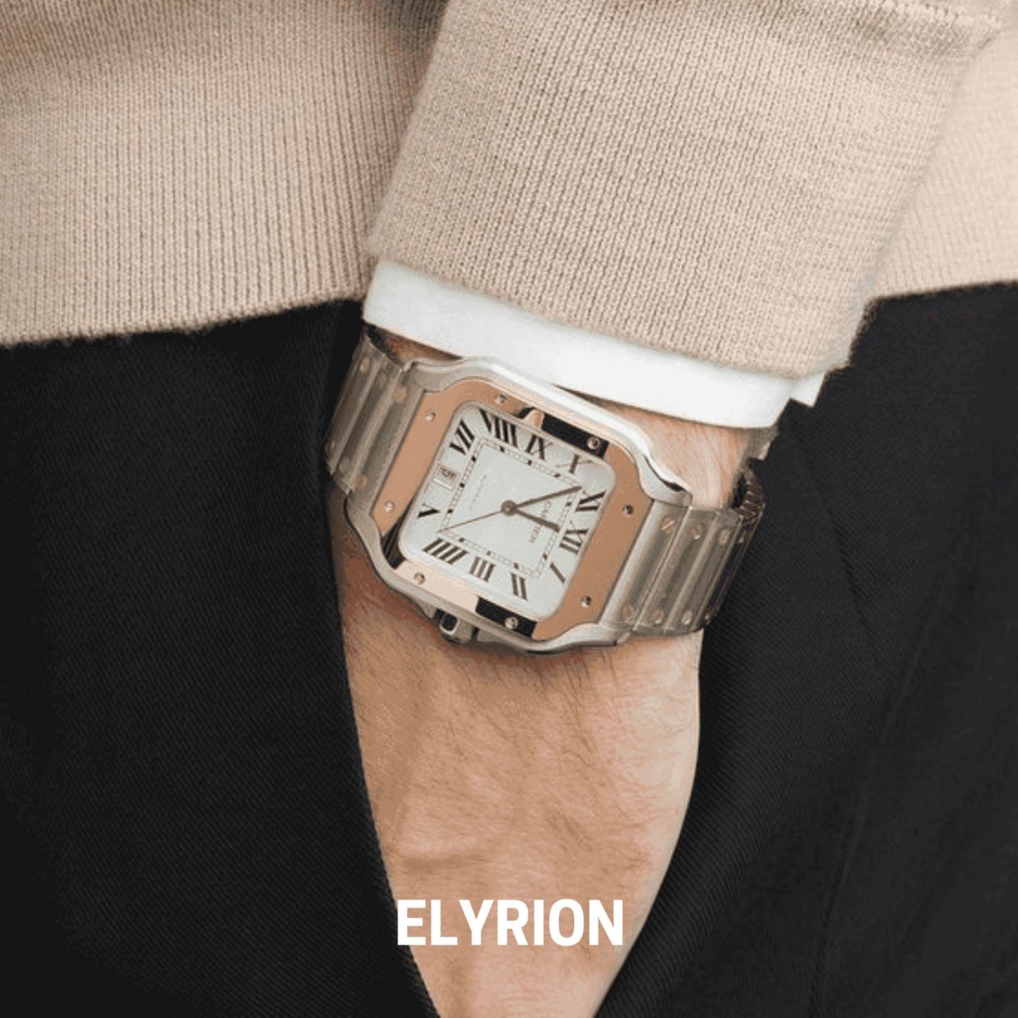 Montre Homme - Cart Santos Acier & Or