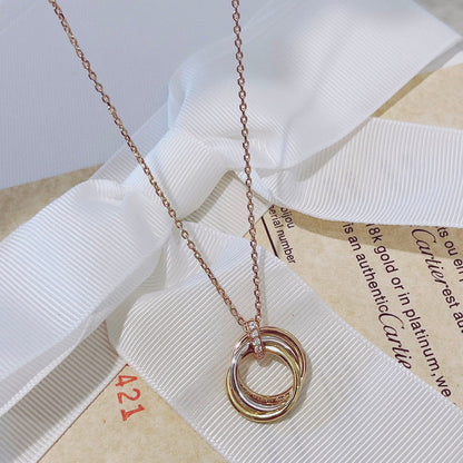 TRINITY NECKLACE GOLD DIAMONDS