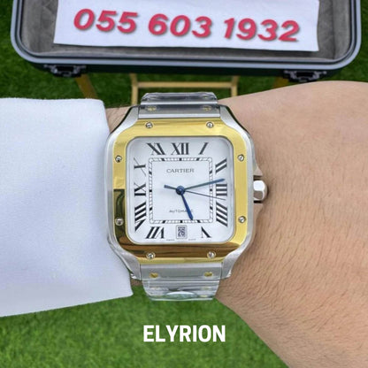 Montre Homme - Cart Santos Acier & Or