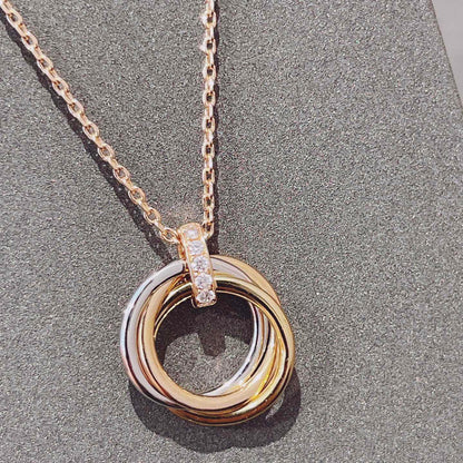 TRINITY NECKLACE GOLD DIAMONDS