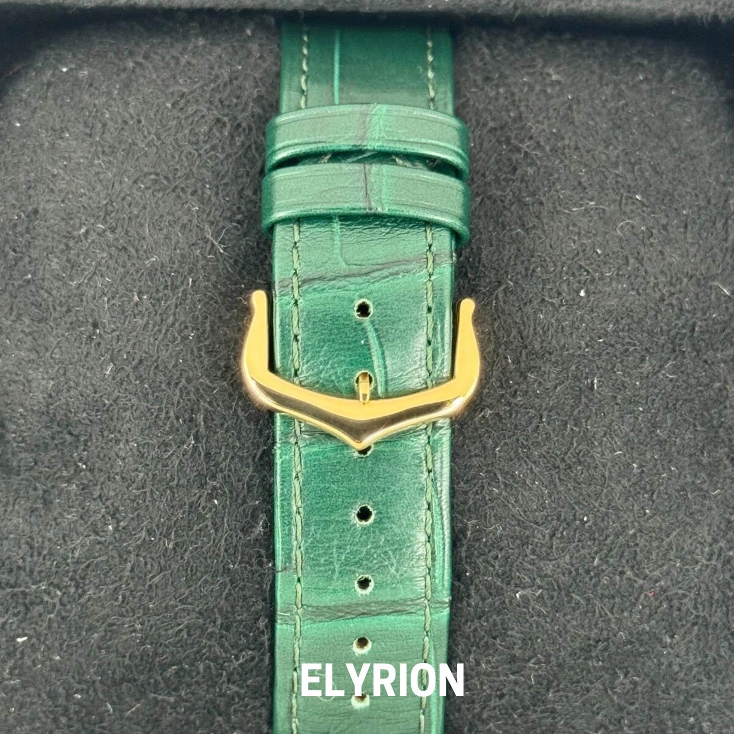 Montre Femme - Tank Louis Vert & Gold