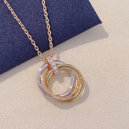 TRINITY NECKLACE GOLD DIAMONDS
