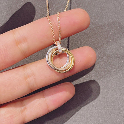 TRINITY NECKLACE GOLD DIAMONDS