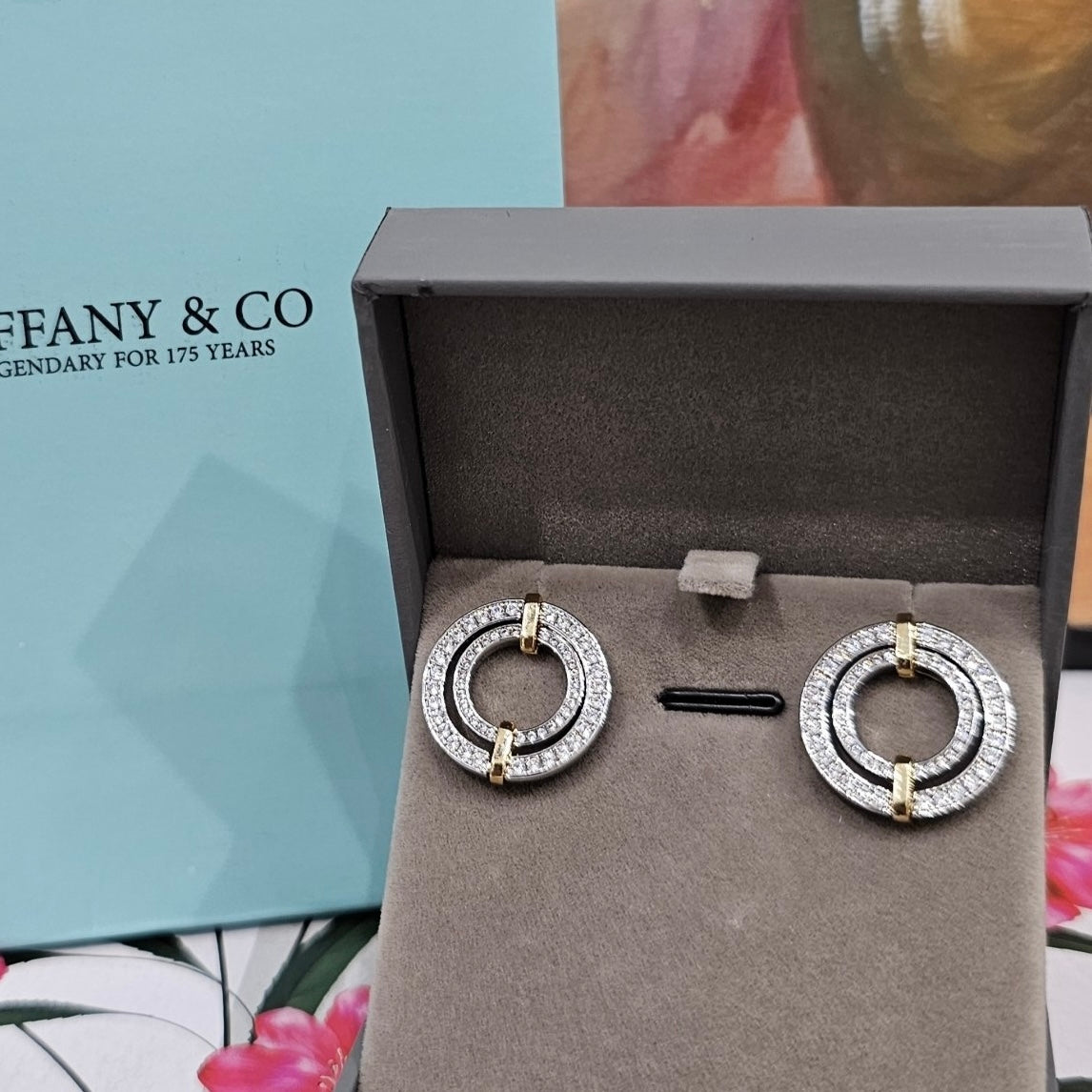 BOUCLES D’OREILLES Tiffany & Co Sixteen Stone R Or