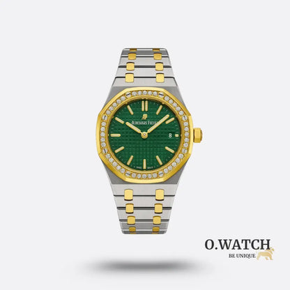 Audemars Piguet Royal Oak Lunette Sertie de Diamants Cadran Vert