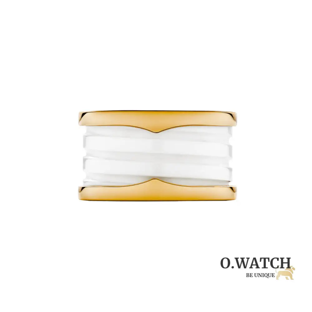 BAGUE BVLGARI B.ZERO1 CERAMIC BLANC GOLD bague