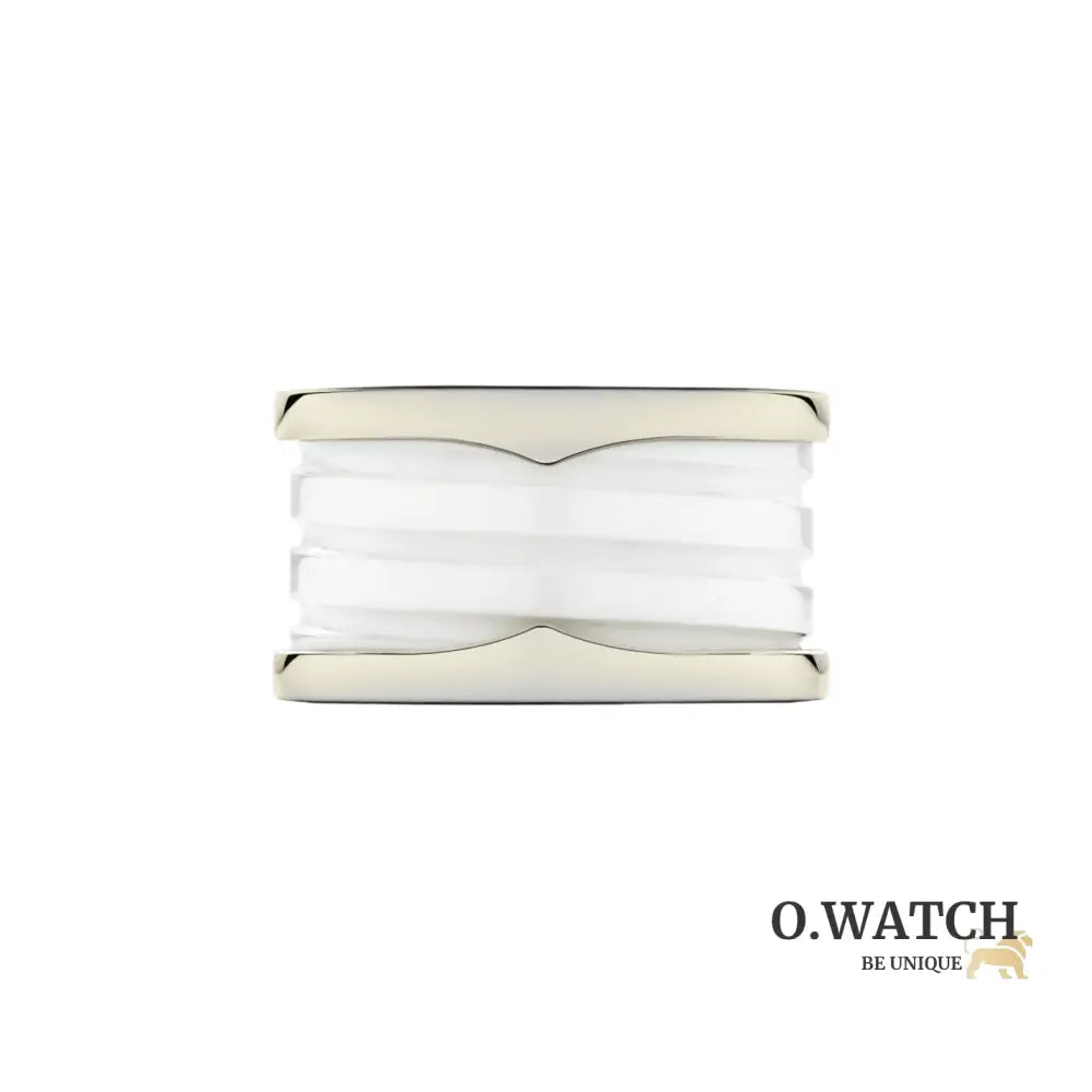 BAGUE BVLGARI B.ZERO1 CERAMIC BLANC WHITE GOLD bague