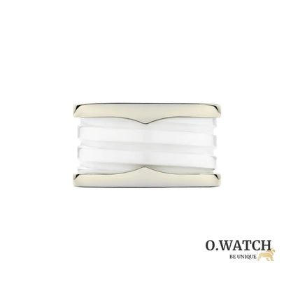 BAGUE BVLGARI B.ZERO1 CERAMIC BLANC WHITE GOLD bague