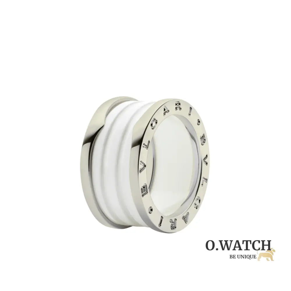 BAGUE BVLGARI B.ZERO1 CERAMIC BLANC WHITE GOLD bague