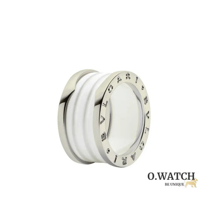 BAGUE BVLGARI B.ZERO1 CERAMIC BLANC WHITE GOLD bague
