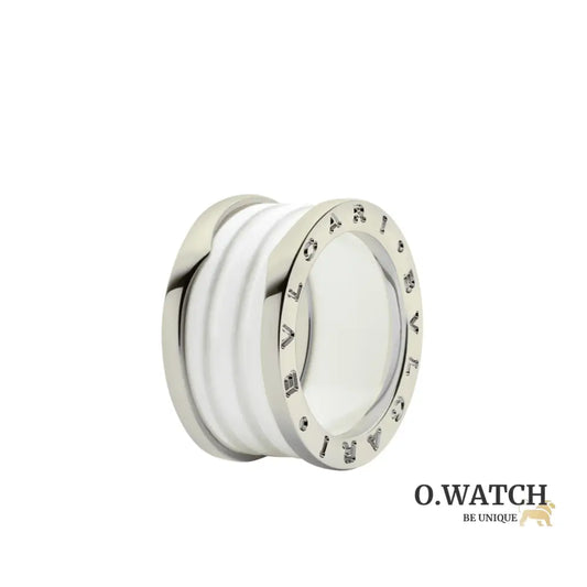 BAGUE BVLGARI B.ZERO1 CERAMIC BLANC WHITE GOLD bague