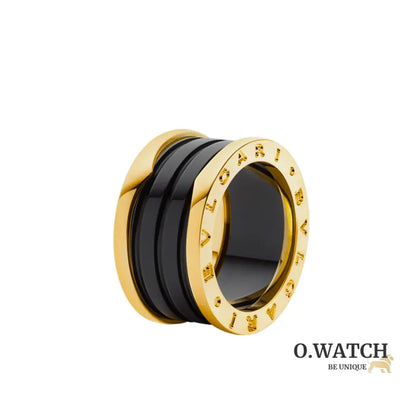 BAGUE BVLGARI B.ZERO1 CERAMIC NOIR GOLD bague