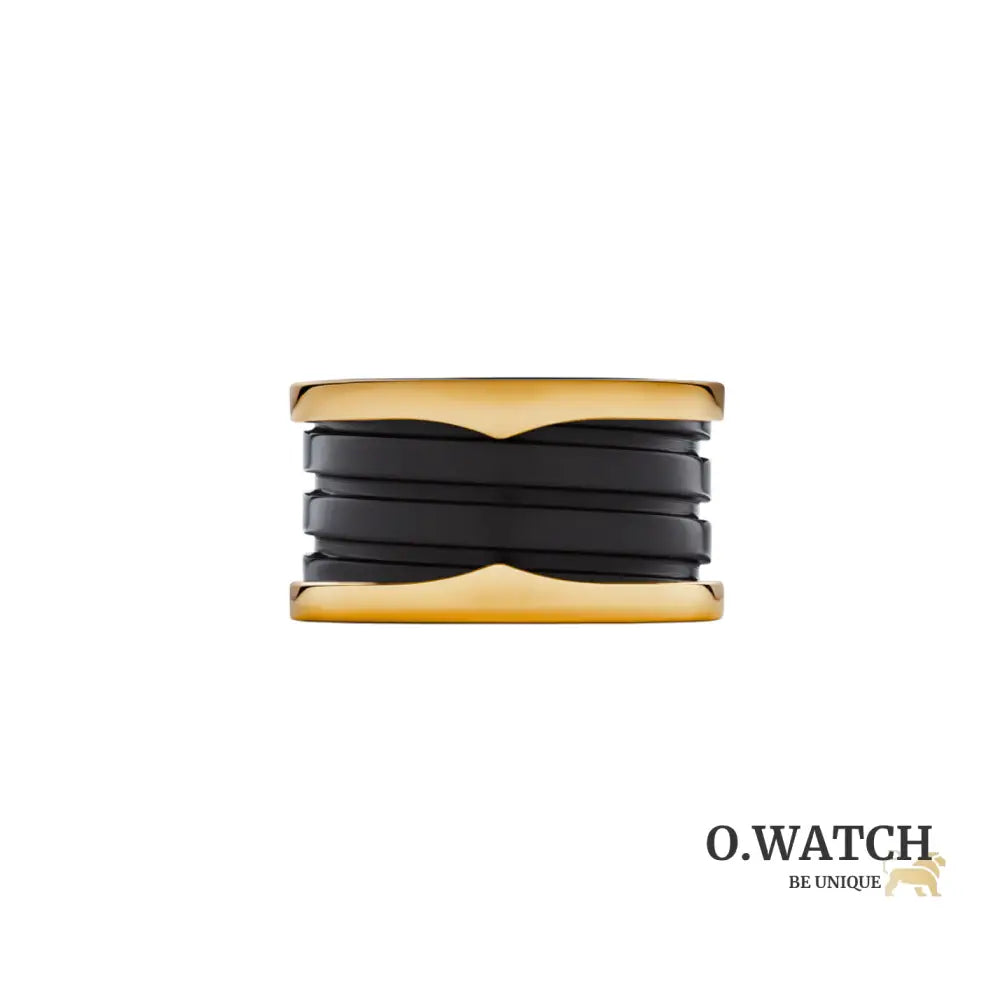 BAGUE BVLGARI B.ZERO1 CERAMIC NOIR GOLD bague