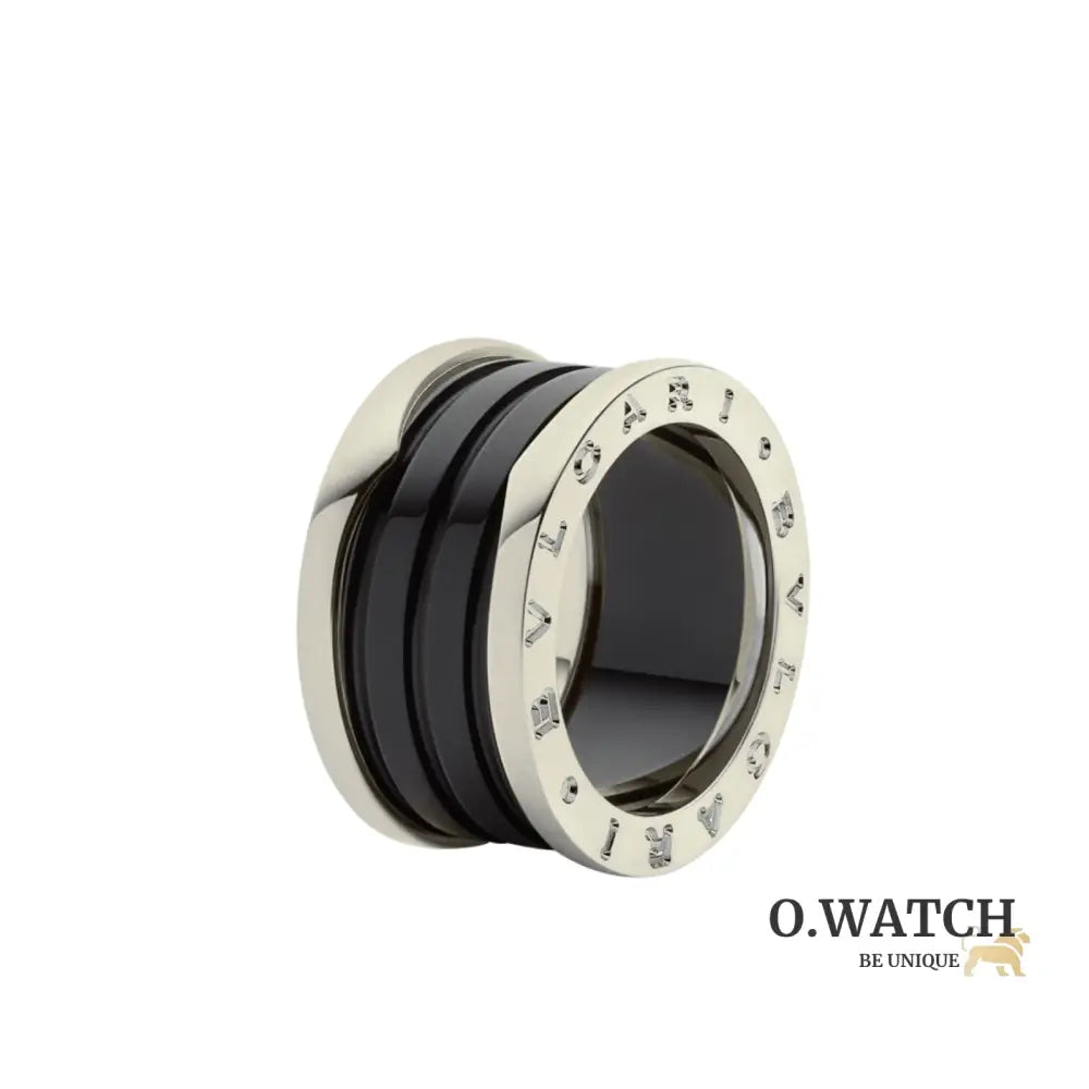 BAGUE BVLGARI B.ZERO1 CERAMIC NOIR WHITE GOLD bague