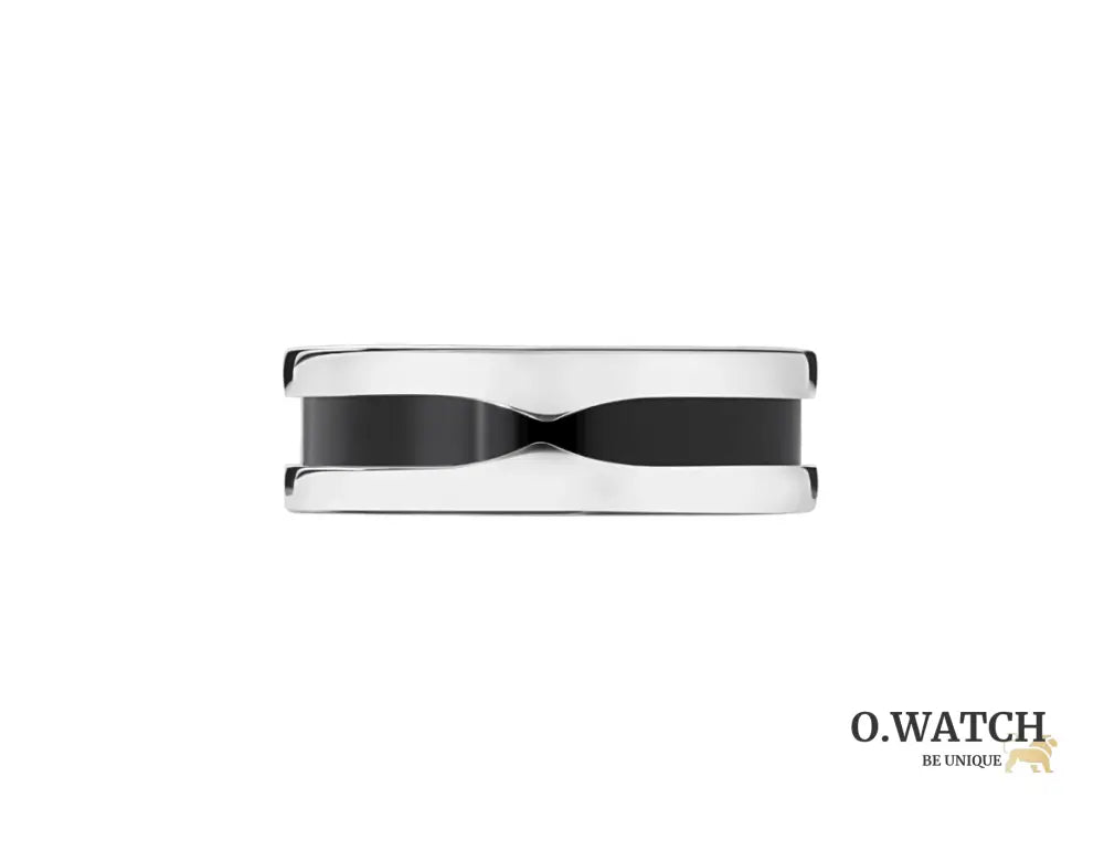 BAGUE BVLGARI SAVE THE CHILDREN NOIR WHITE GOLD bague