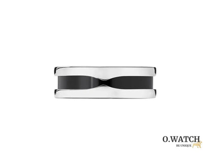 BAGUE BVLGARI SAVE THE CHILDREN NOIR WHITE GOLD bague