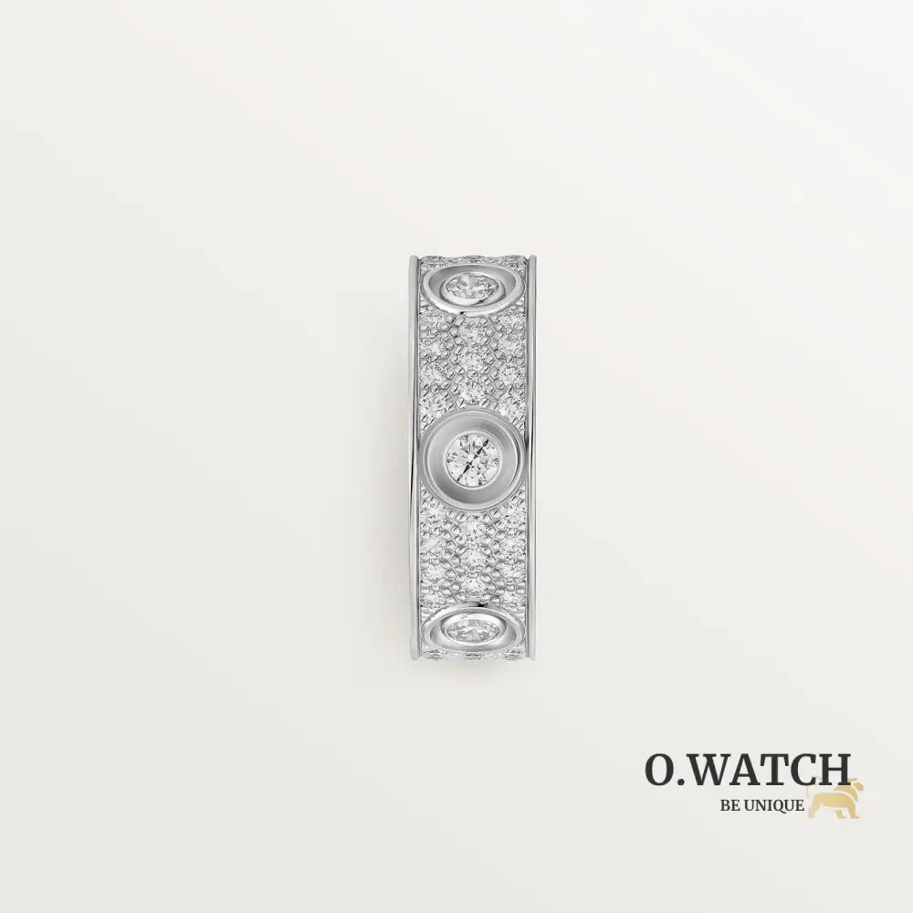 BAGUE CARTIER LOVE MODÈLE CLASSIQUE PAVÉE 6 DIAMANTS WHITE GOLD bague