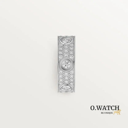 BAGUE CARTIER LOVE MODÈLE CLASSIQUE PAVÉE 6 DIAMANTS WHITE GOLD bague