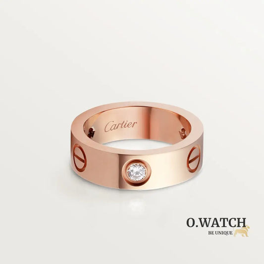 BAGUE CARTIER LOVE MODÈLE CLASSIQUE ROSE GOLD 3 DIAMANTS bague