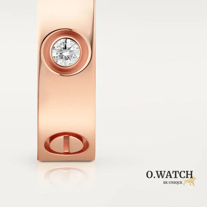 BAGUE CARTIER LOVE MODÈLE CLASSIQUE ROSE GOLD 3 DIAMANTS bague