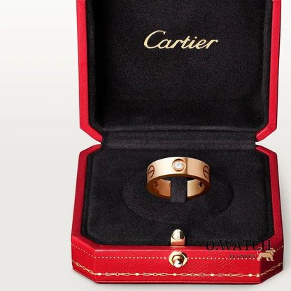 BAGUE CARTIER LOVE MODÈLE CLASSIQUE ROSE GOLD 3 DIAMANTS bague