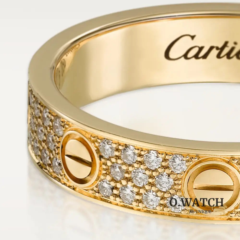 BAGUE CARTIER LOVE PAVÉE GOLD bague