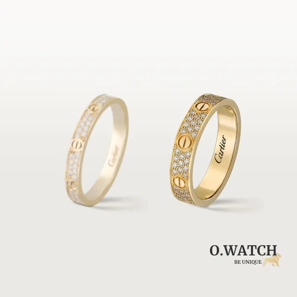 BAGUE CARTIER LOVE PAVÉE GOLD bague