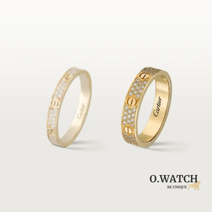 BAGUE CARTIER LOVE PAVÉE GOLD bague