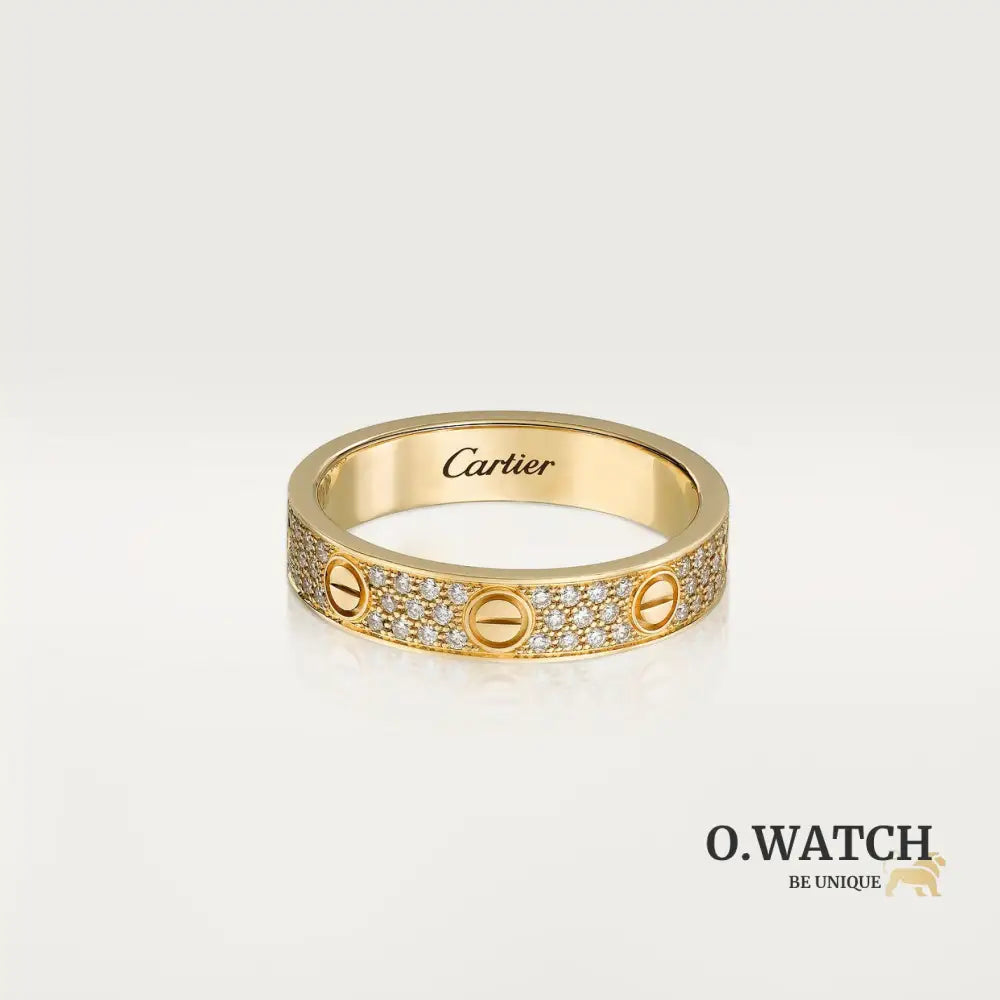 BAGUE CARTIER LOVE PAVÉE GOLD bague