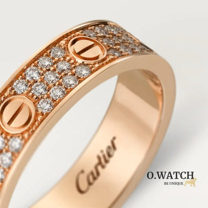 BAGUE CARTIER LOVE PAVÉE ROSE GOLD bague