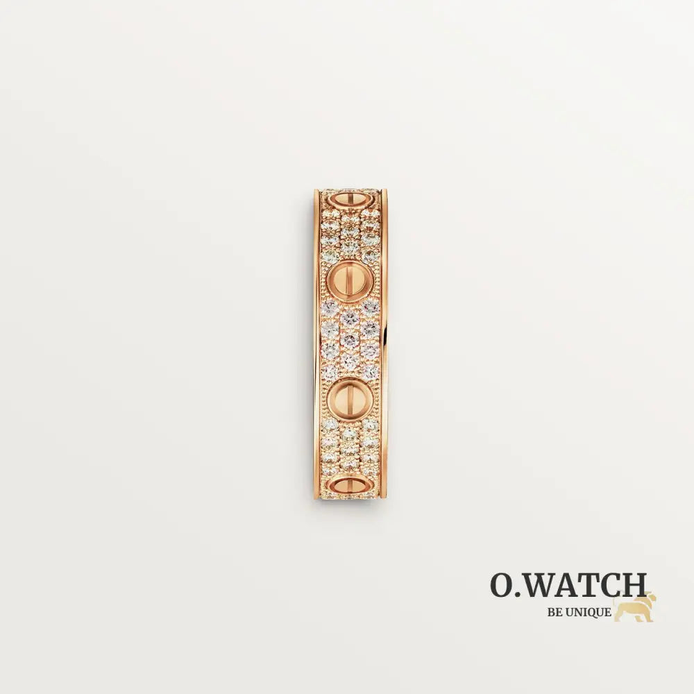 BAGUE CARTIER LOVE PAVÉE ROSE GOLD bague