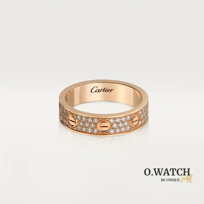BAGUE CARTIER LOVE PAVÉE ROSE GOLD bague