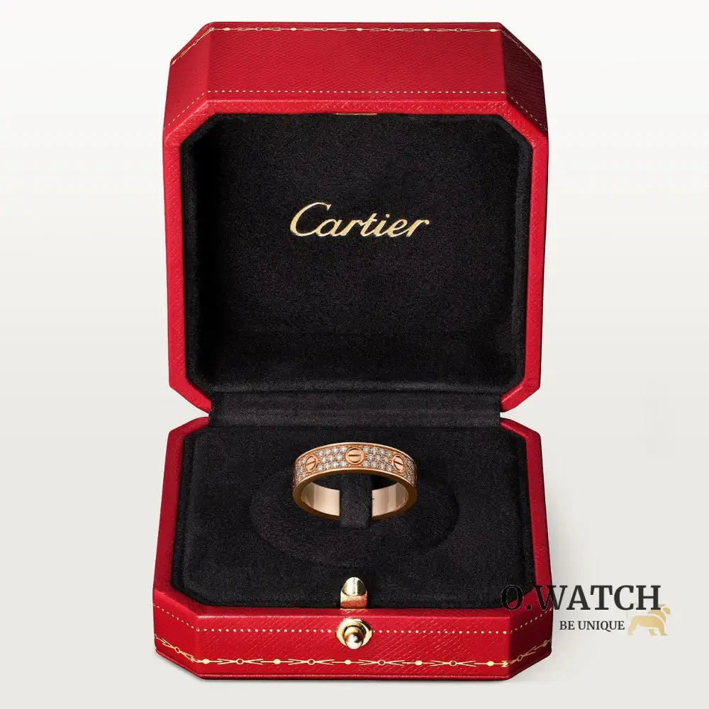 BAGUE CARTIER LOVE PAVÉE ROSE GOLD bague