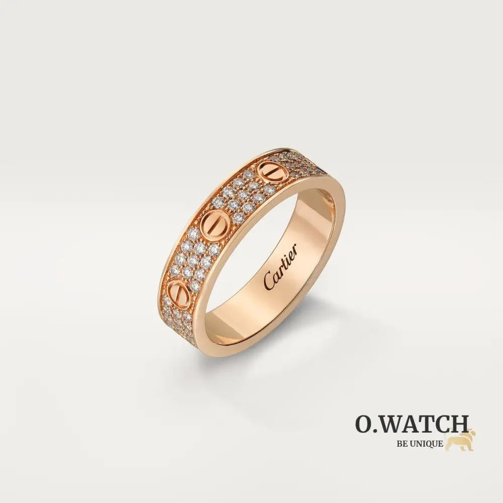BAGUE CARTIER LOVE PAVÉE ROSE GOLD bague