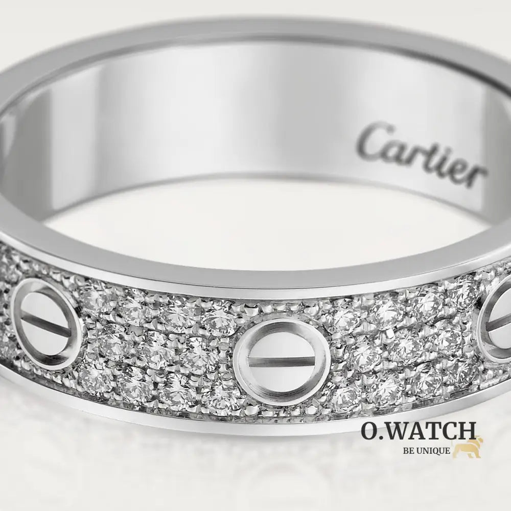 BAGUE CARTIER LOVE PAVÉE WHITE GOLD bague