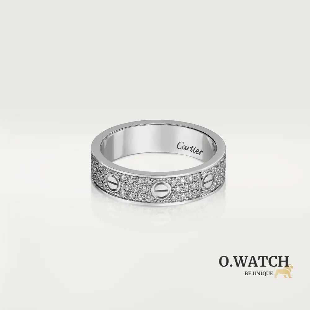 BAGUE CARTIER LOVE PAVÉE WHITE GOLD bague