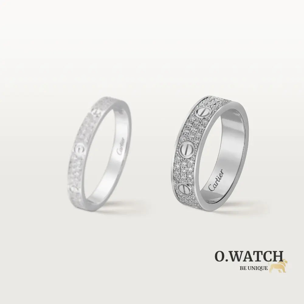 BAGUE CARTIER LOVE PAVÉE WHITE GOLD bague