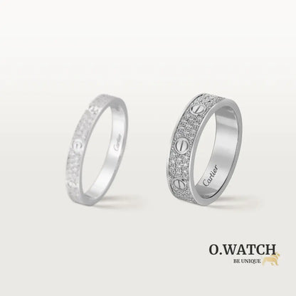 BAGUE CARTIER LOVE PAVÉE WHITE GOLD bague
