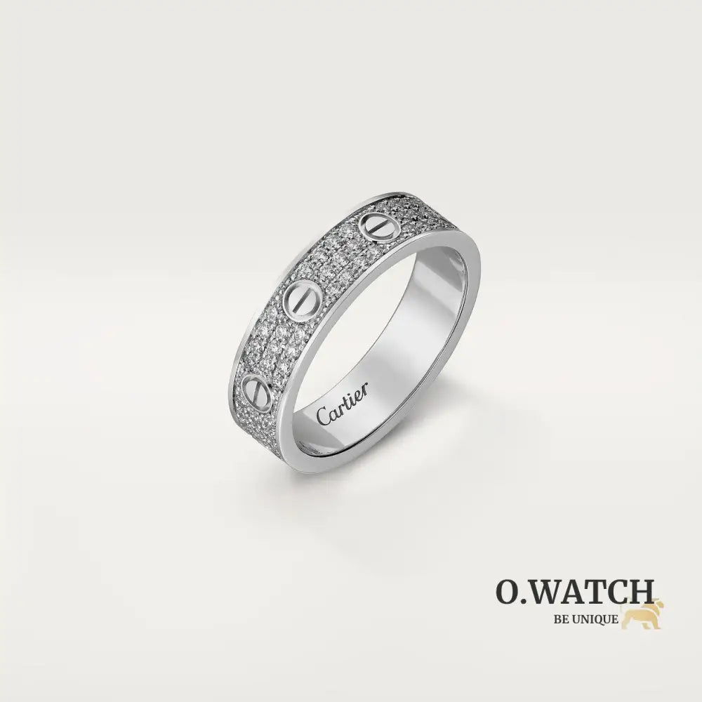 BAGUE CARTIER LOVE PAVÉE WHITE GOLD bague