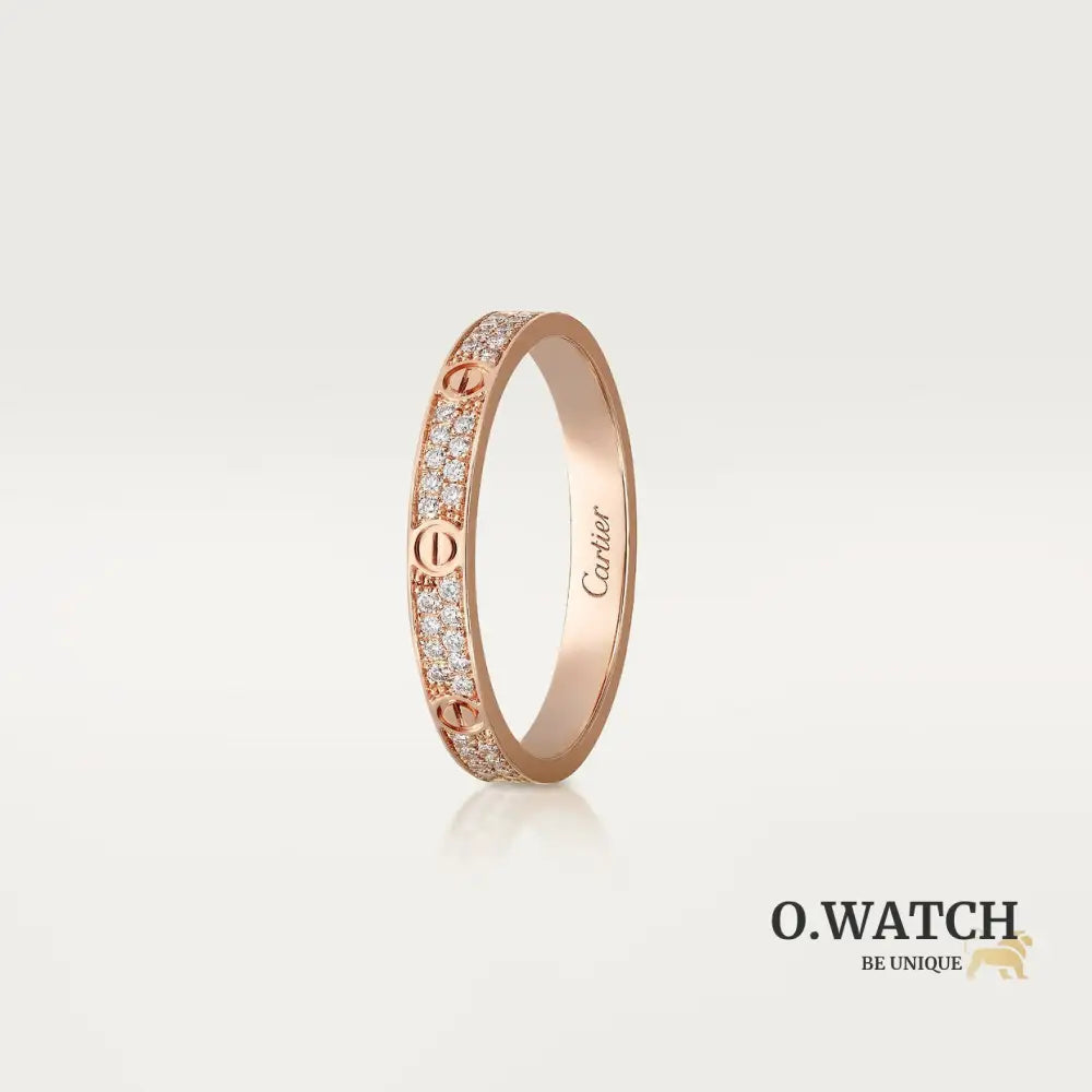 BAGUE CARTIER LOVE PETIT MODÈLE PAVÉ ROSE GOLD bague
