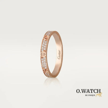BAGUE CARTIER LOVE PETIT MODÈLE PAVÉ ROSE GOLD bague