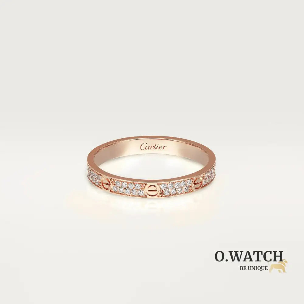 BAGUE CARTIER LOVE PETIT MODÈLE PAVÉ ROSE GOLD bague