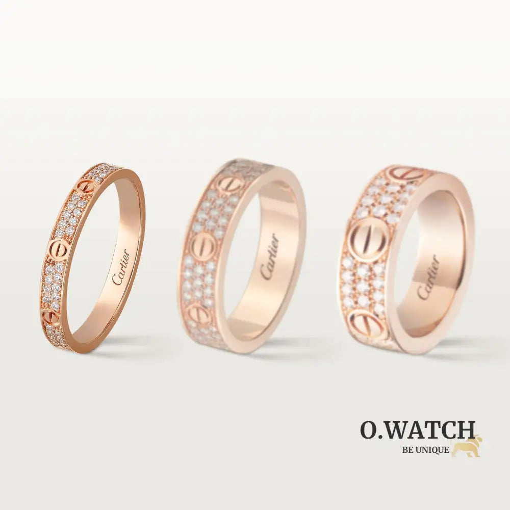 BAGUE CARTIER LOVE PETIT MODÈLE PAVÉ ROSE GOLD bague